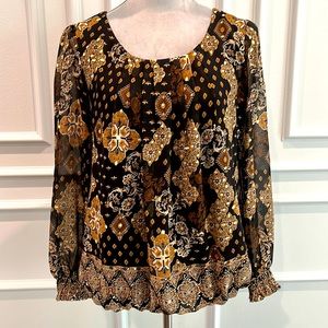 Shimmery Roz & Ali Blouse